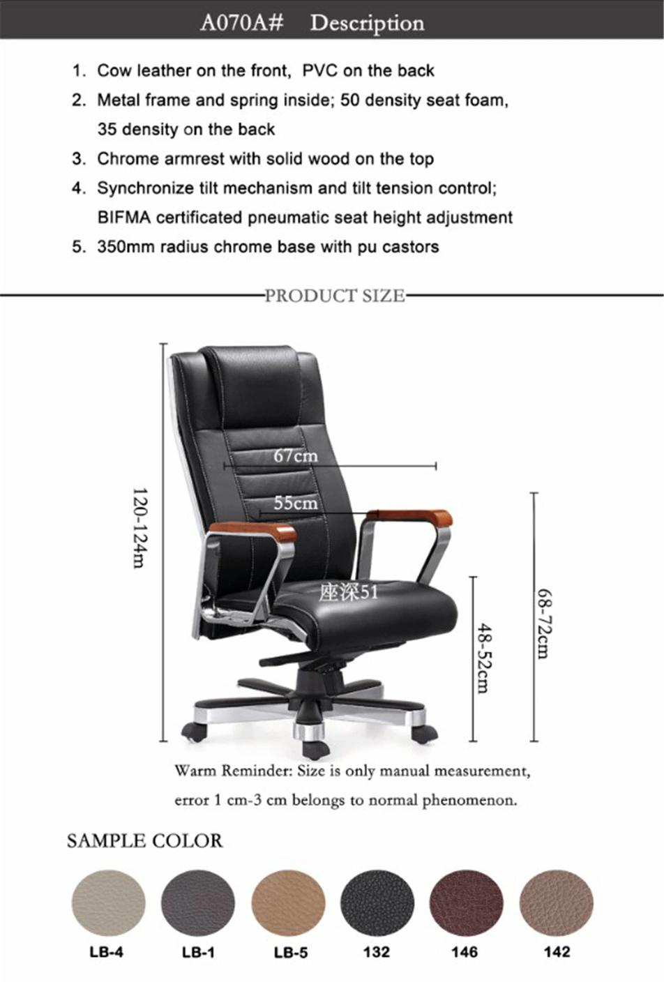 High Back Cow Leather Executive Office Swivel Chair CEO President Computer Chair