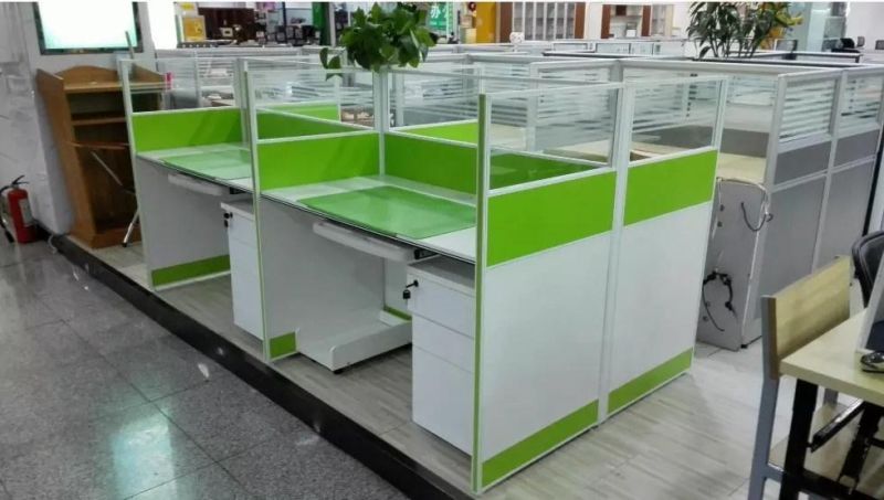 Office Used Furniture Modular Partition Cubicles 2-4 Person Office Workstations