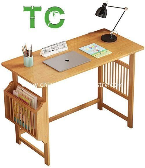 Natural Computer Desk with Storage Home Office Desk Laptop Study Writing Table