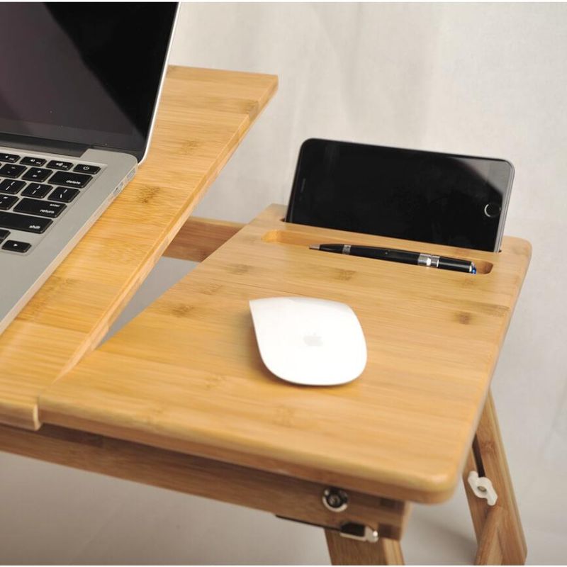 Customized Adjustable Foldable Laptop Tray Table Stand for Desk with Cooling Fan