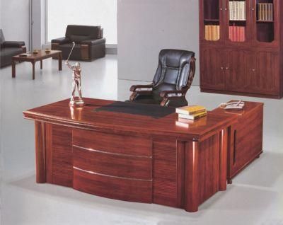 Wooden Office Furniture CEO Manager Desk with Cabinet