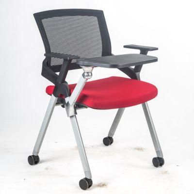 School Training Institution Lecture Conference Movable Folded Chair with Writing Pad