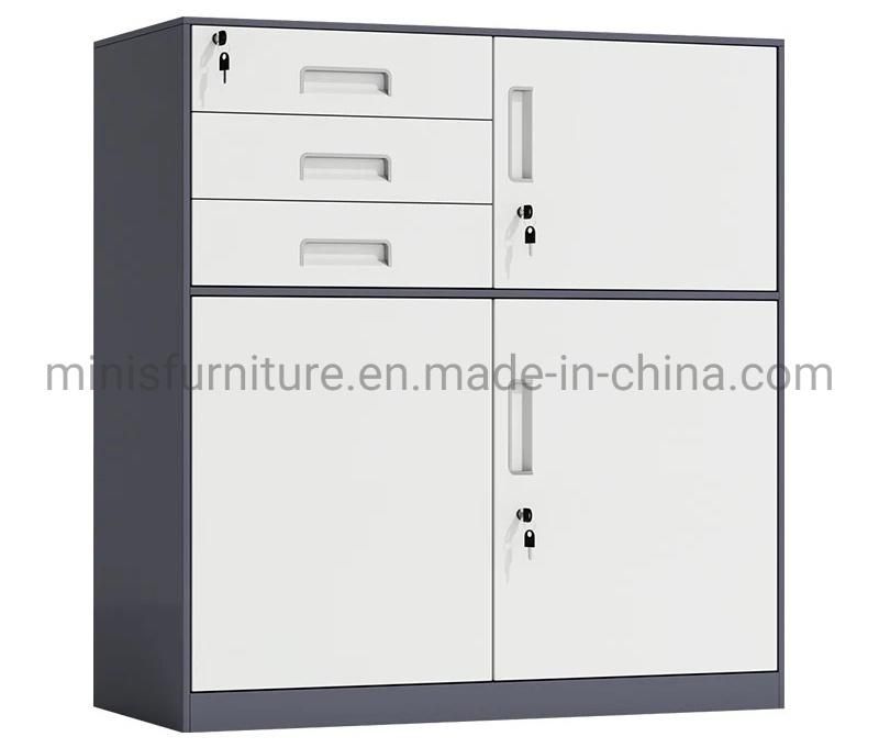 (M-FCA) High Metal Steel/Iron File Storage Cabinets with Glasses for Office/School/Hospital Furniture