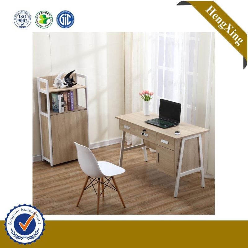 Popular Wooden Size Staff Office Desk Metal Legs Modern Computer Desk Standing Table