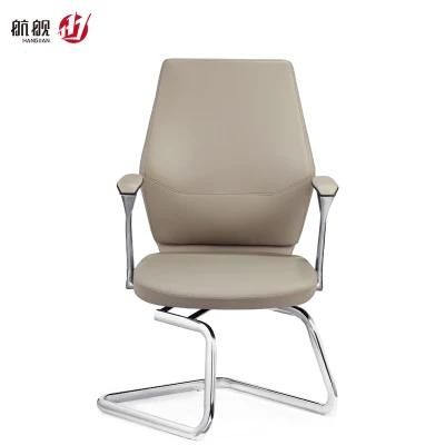 with 180 Deg Resilient Mechanism Leather Modern Office Furniture Visitor Reception Office Chairs