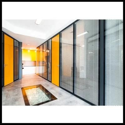 Factory Direct Sale Tempered Glass Partition Aluminium Frame Office Glass Wall Partition Office Partition