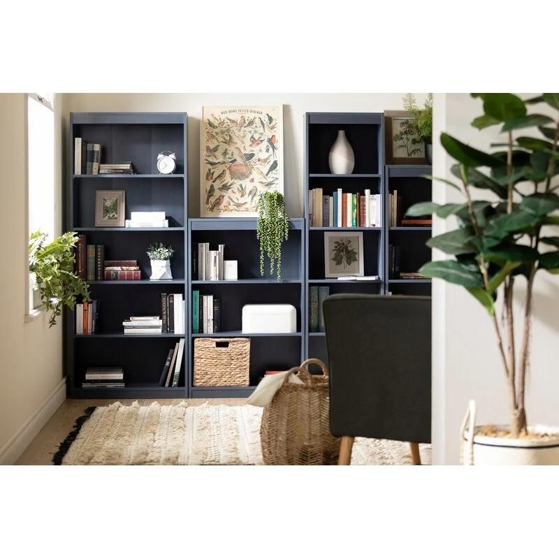 Modern White Bookcase Book Rack Bookshelves for Home Office
