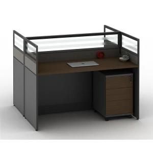 Antifouling Soundproof Low Office Partition 2 Seat Office Workstation Cubicle