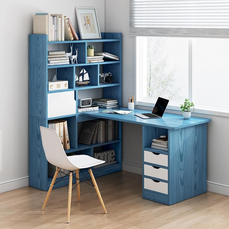 Simple Computer Desk Desktop Home Bookcase Integrated Writing Desk 0139