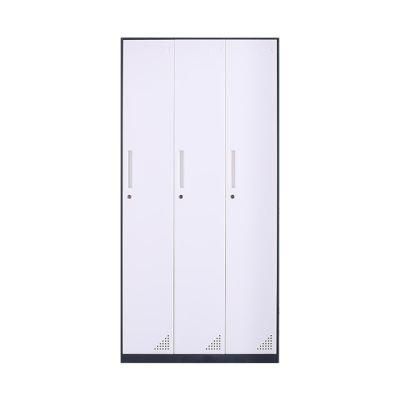 Hot-Selling 3 Door Metal Furniture Clothes Storage Wardrobe Locker