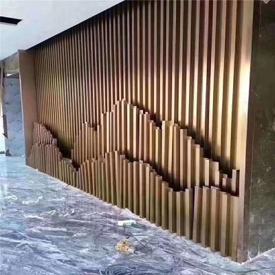 201/304 Grade Bronze Color Structural Disabilities Stainless Steel Office Partition