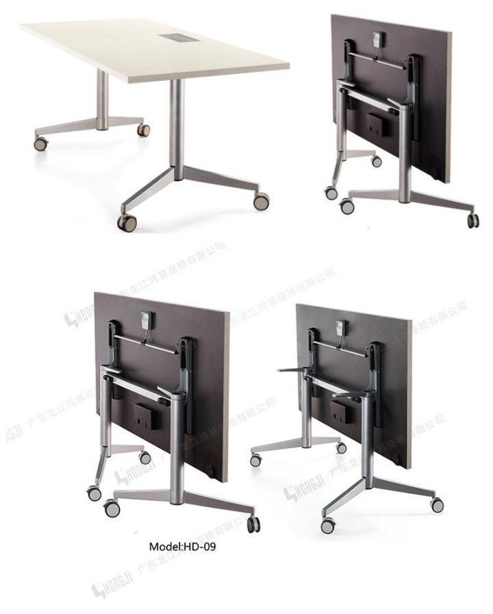 Office Training School Folding Chair Table with Cable Management