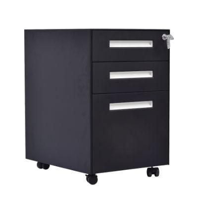 China Supplier Black Steel Filing Cabinet 3 Drawer for Sale
