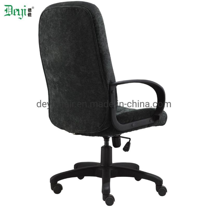 High Back Simple Tilting Mechanism 350mm Nylon Base with PP Armrest Grey Color Office Chair