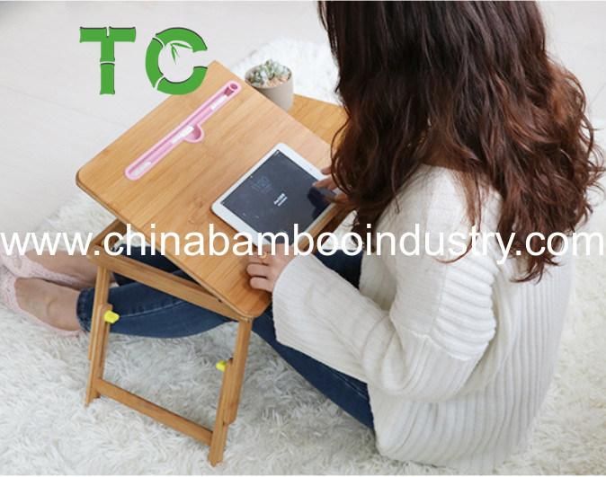 Whole Bamboo Folding Laptop Desk for Bed Laptop Table Bamboo Bed Tray with Drawer