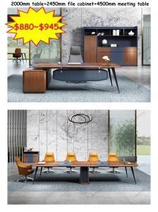 Good Modern MDF Veneer Solid Wooden Furniture Glossy Veneer Wooden Office Desk