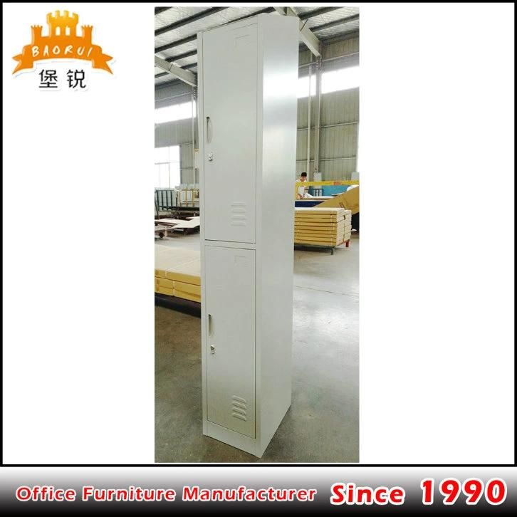 Sloping Top 2 Tier Compartment Chool Steel Cabinet Metal Locker