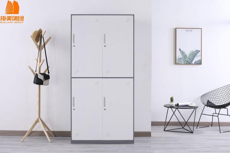 Metal Wardrobe with Mirror Cloth Storage Furniture Wardrobe Cabinet
