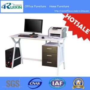 Black and White Computer Desk with File Cabinet (RX-D1033)