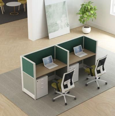 China Manufacturer High Quality Office Furniture Aluminium 4 Seater Staff Workstation
