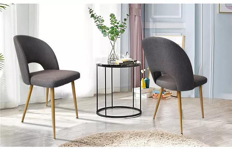 Dining Room Fabric Chair with Wood Foot