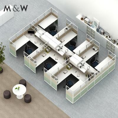 Standard Size Modern Modular 2 4 6 8 Person Office Cubicle Partition Workstation Furniture
