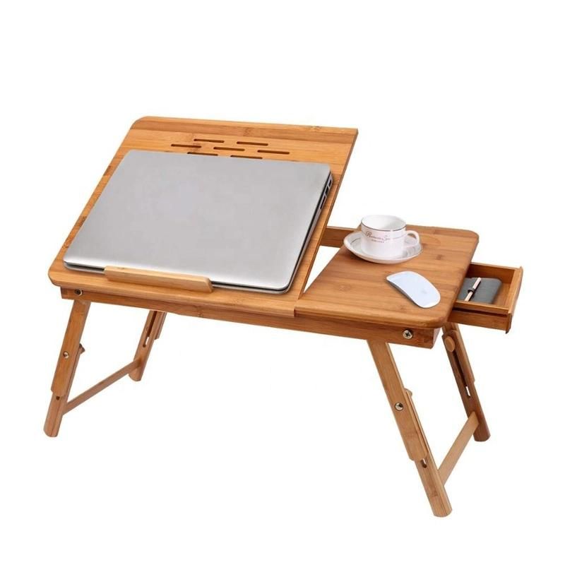 Hot Selling Bamboo Adjustable Foldable Laptop Table