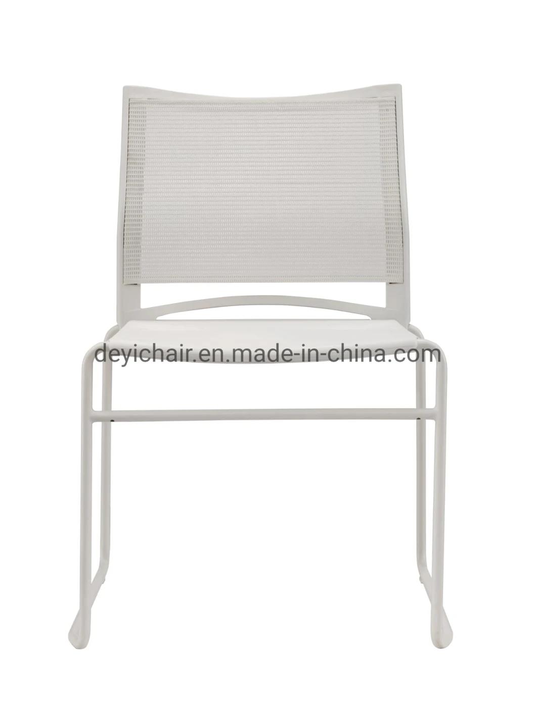 White Color Plastic Shell Seat Cushion Optional New Design White Color Coated Frame Stool Chair