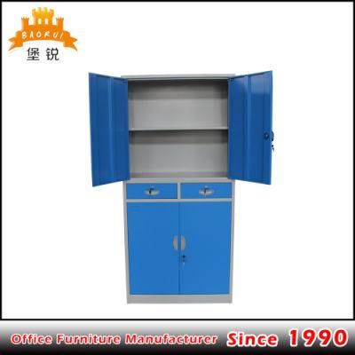 Luoyang OEM Gray Steel Cabinet Iron Filing Cabinet with 2 Drawer