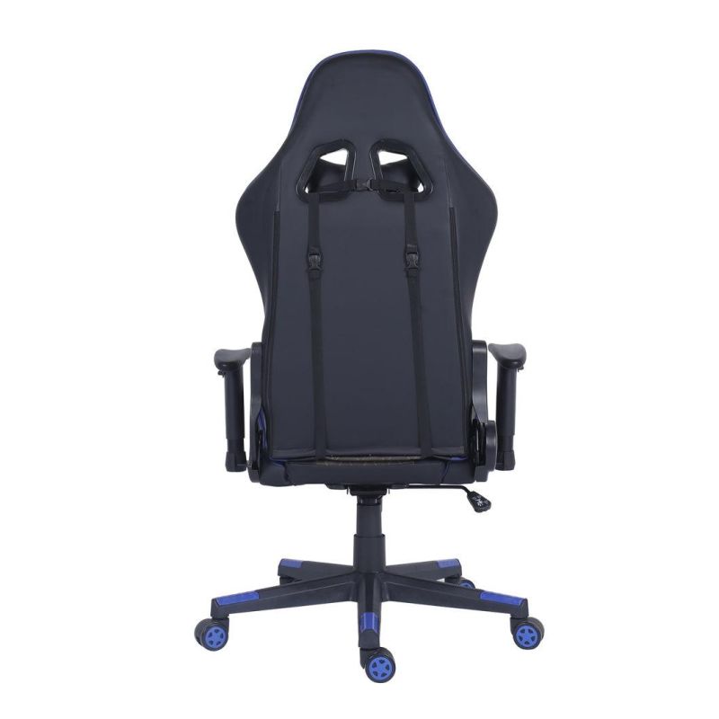 Luxury Blue PU Leather Ergonomic Armrest Office Computer Gaming Chair