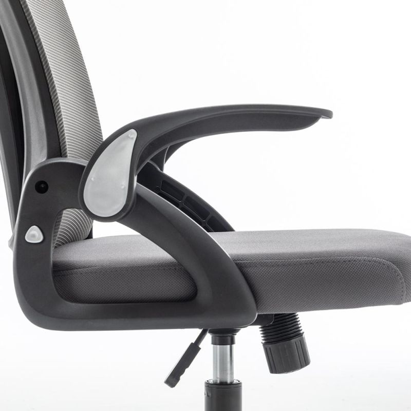 Factory Price Foldable Executive Desk Chair with Flip up Armrest Folding Office Chair