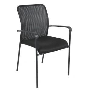 Modern Office Meeting Chair with Black Mesh and PP Armrests