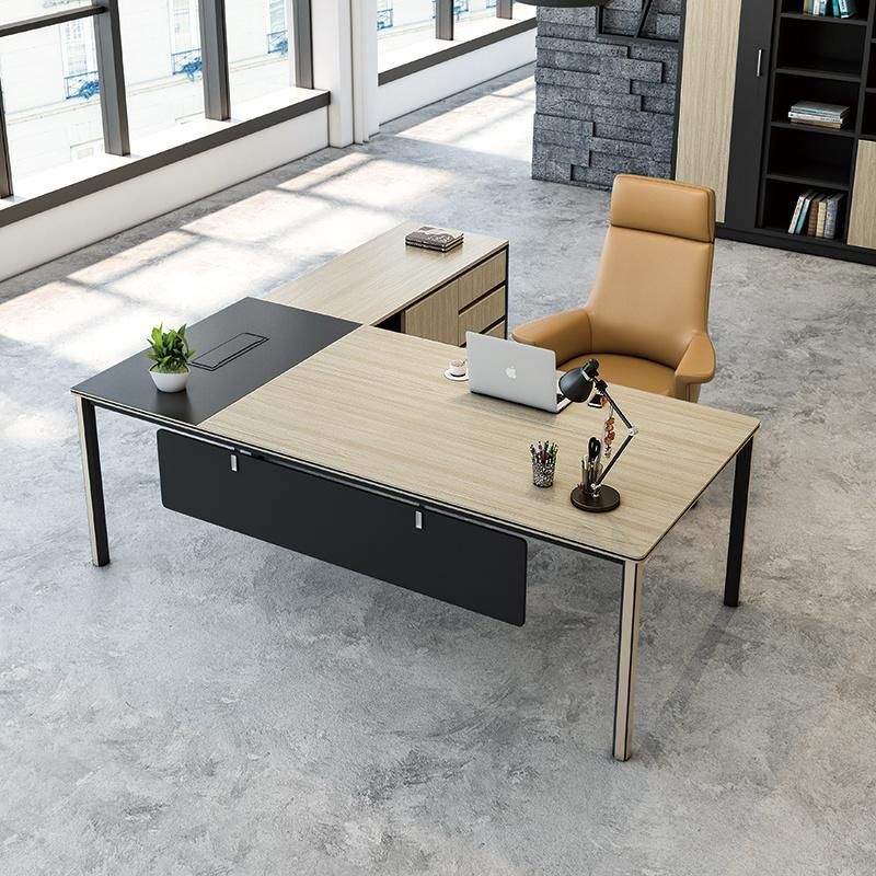 Most Popular Executive L-Shape Desk Stylish Manager Office Wooden Executive Table