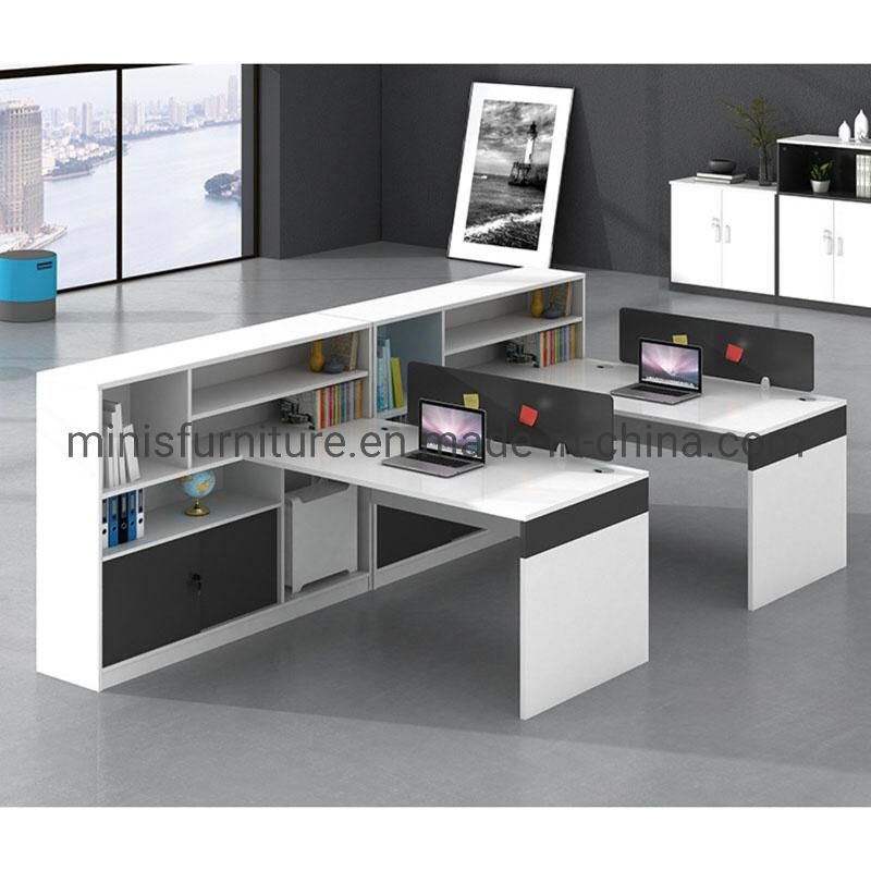 (MN-WS246) Office Factory Cabinet 2 People Partion Desk Workstation