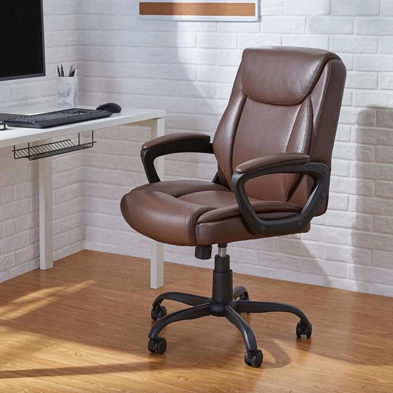 Li&Sung Middle Back PU Leather Executive Manager Office Chair