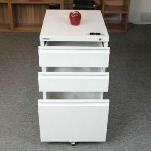 White Metal Storage Mobile Pedestal File Cabinet for Office