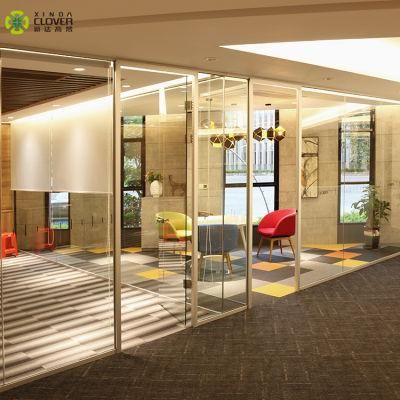 Full Glass Tempered Clear Glass Office Partitions Frosted Glass Partition Wall Door