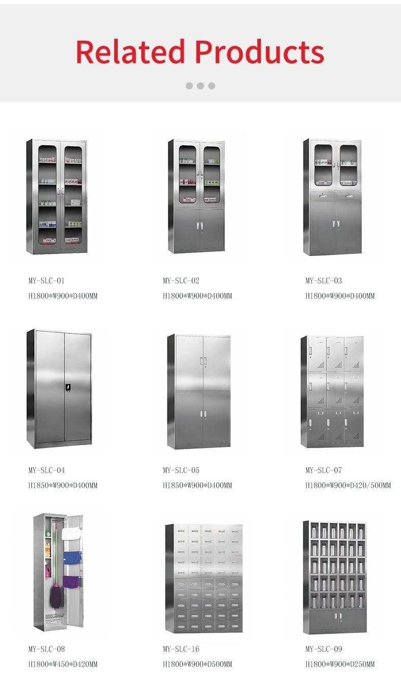 Stainless Steel Cabinet Cupboard with Glass Doors