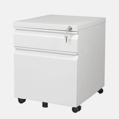 Metal 2 Drawer Mobile Pedestal Office Filing Cabinet Mobile Cabinet