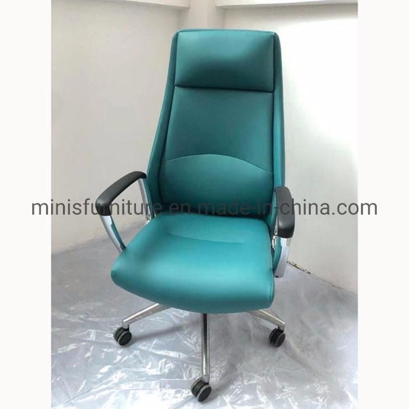 (M-OC108) Hot Sale Comfortable Office Furniture Executive Cream Color Rotary High Back Chair