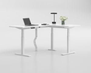 L Shape Ergonomic Height Adjustable Sit Standing Desk