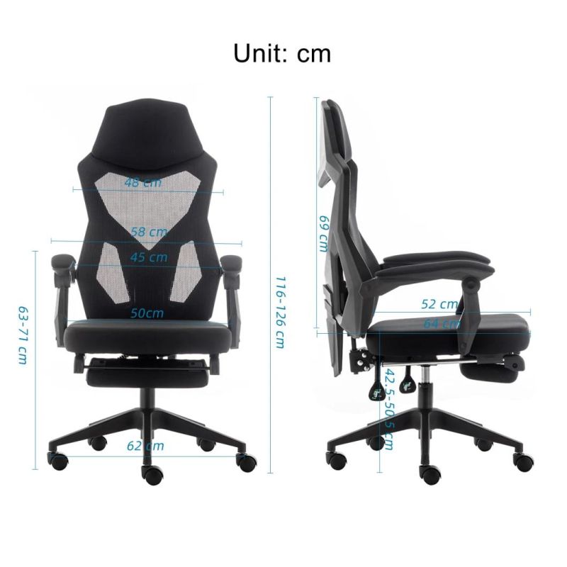 High Back Computer Task Chair with Tilt Function Swivel Revolving Chaise Bureau Ergonomic Office Mesh Chair