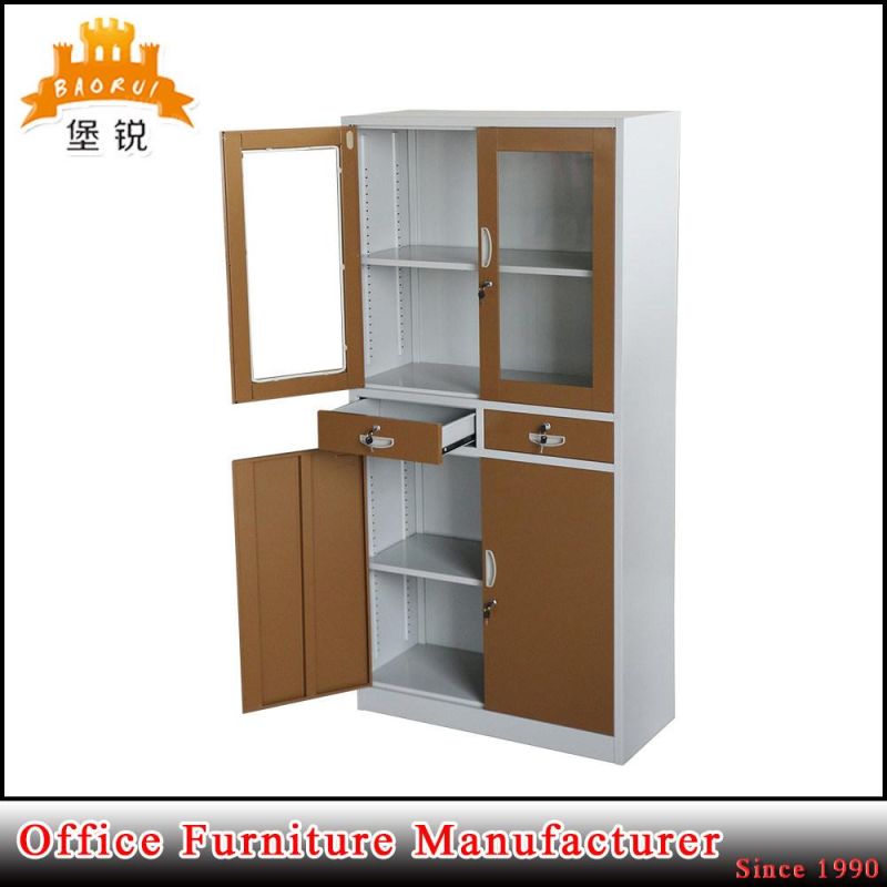 Swing Glass Door Office Steel Furniture Metal Filing Cabinet