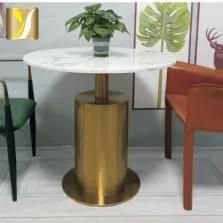 High Quality Marble Top Metal Stainless Steel Coffee Side Table