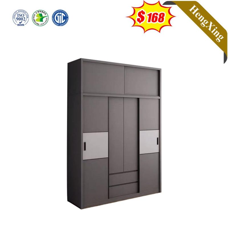 Light Grey Color High Quality Storage Bedroom Home Hotel Furniture Sliding Door Wardrobe