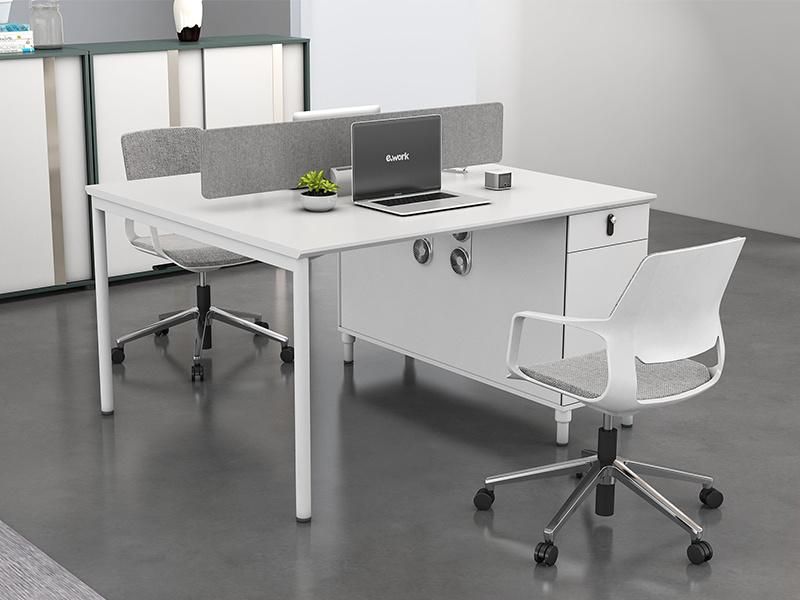 High Quality Modern Office Desk White Two Person Office Workstations