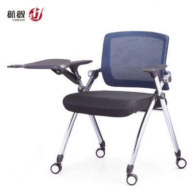 Mesh Back Training Room with Casters and Writing Table Nesting Office Chair
