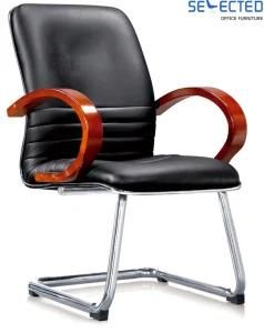 Wooden Leather Waiting Office Chair