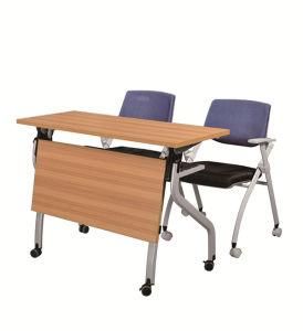 Folding Table and Chair for Office with Wheels