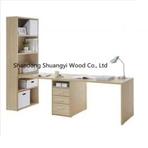 Hot Sale Modern Wooden Bookshelf Combined Study Desk